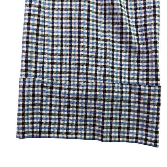 Banana Republic Women’s Blue & Black Plaid Wide-Leg Crop Pants Size 6 - New - Picture 6 of 13
